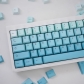 Gradient Cyan Top / Side Legends 104+21 Full PBT Dye Sublimation Keycaps Set for Cherry MX Mechanical Gaming Keyboard